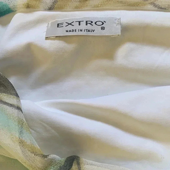 Extro Floral Print Mesh Ruched Bandeau Top Size Small - Picture 5 of 8